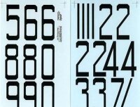 1/350 WWII US Aircraft Carrier Number Decals